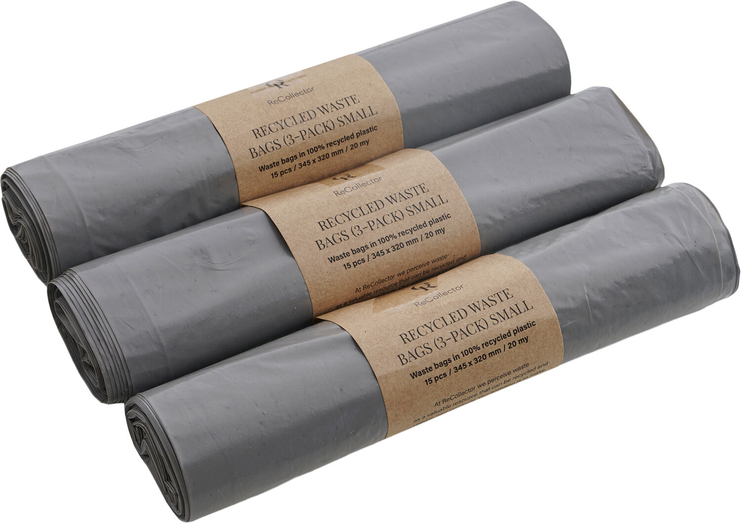 RECYCLED WASTE BAGS 3-pack Small