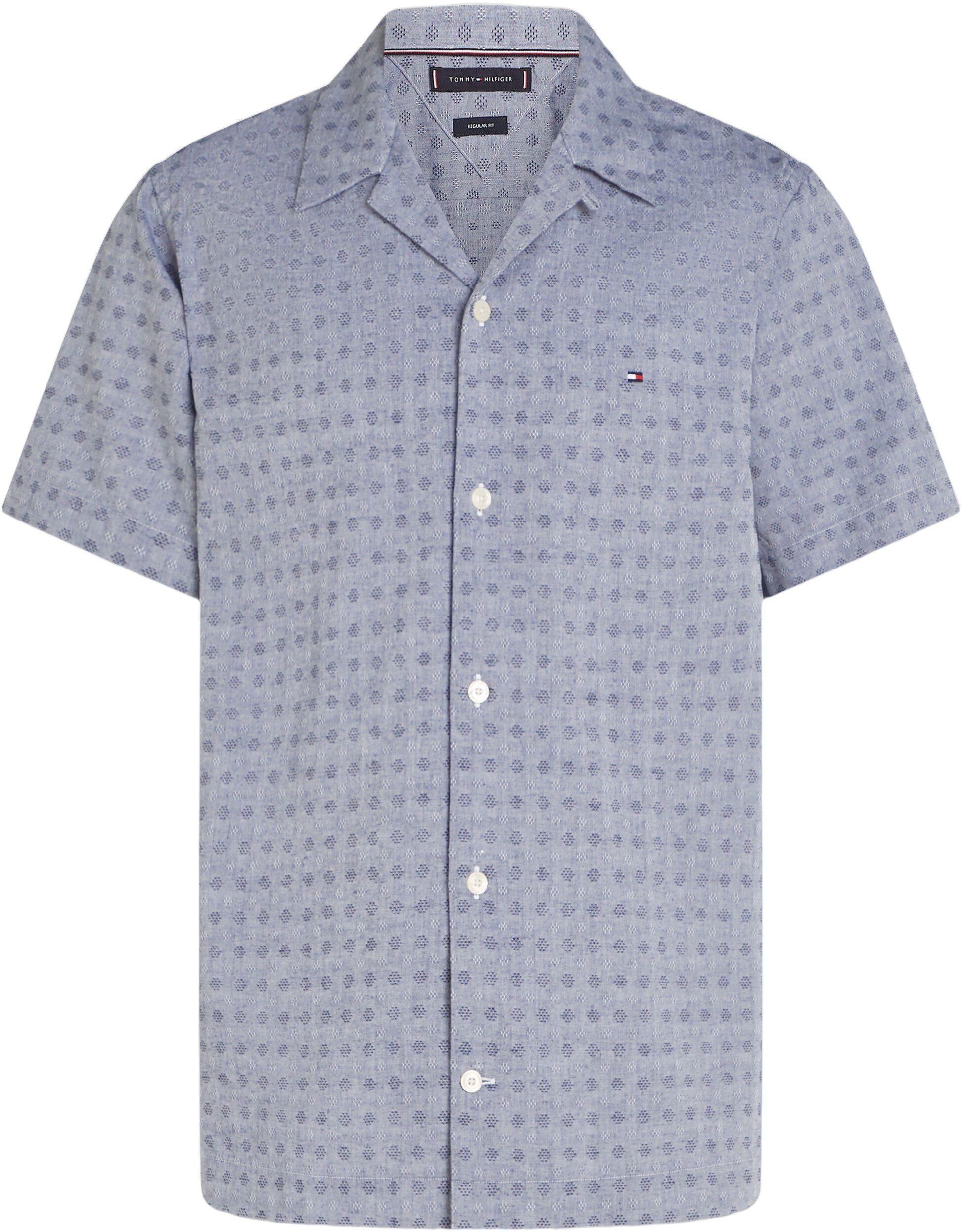 COTTON LINEN DOBBY SS RF SHIRT
