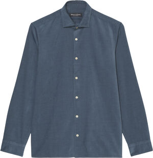 Spread collar, long sleeve, round h