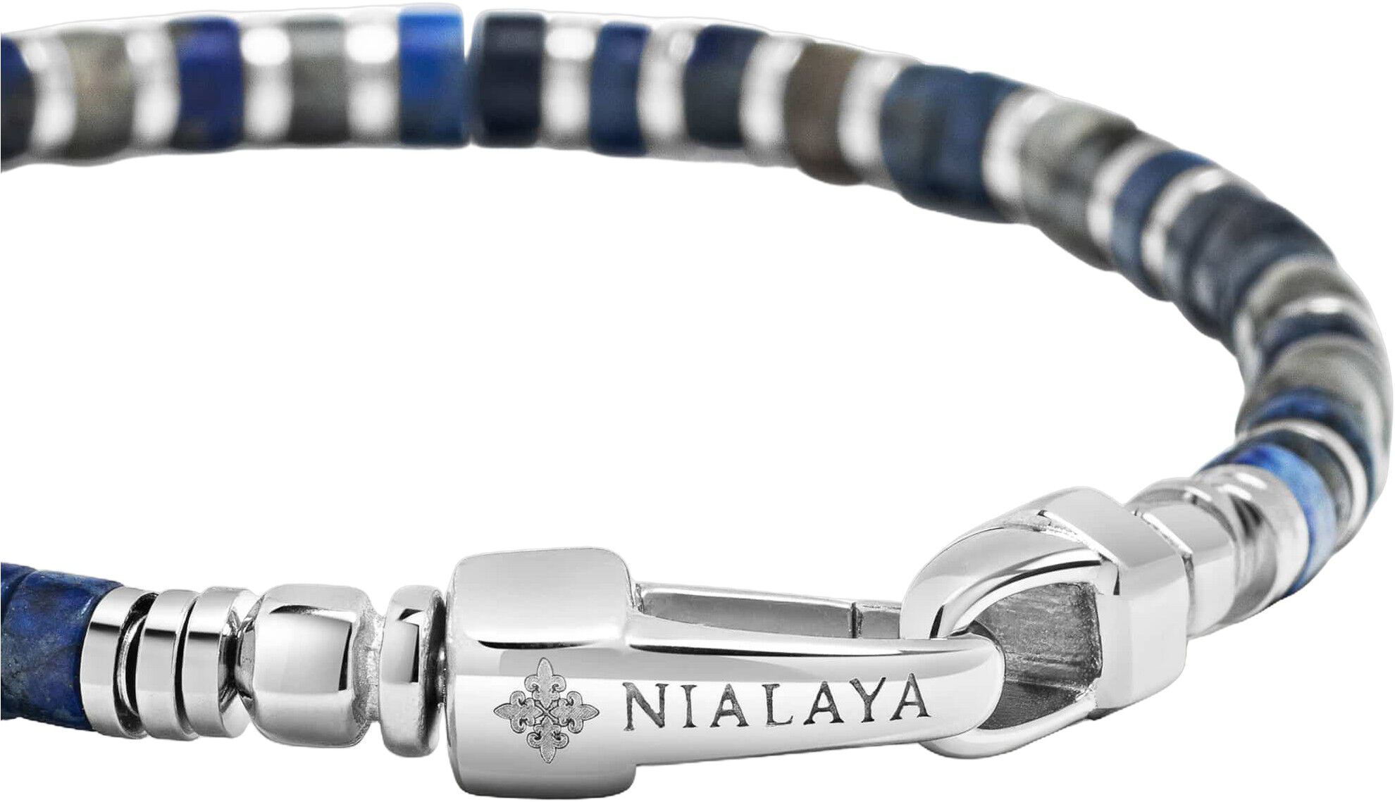 Blue Lapis & Labradorite Heishi Bracelet