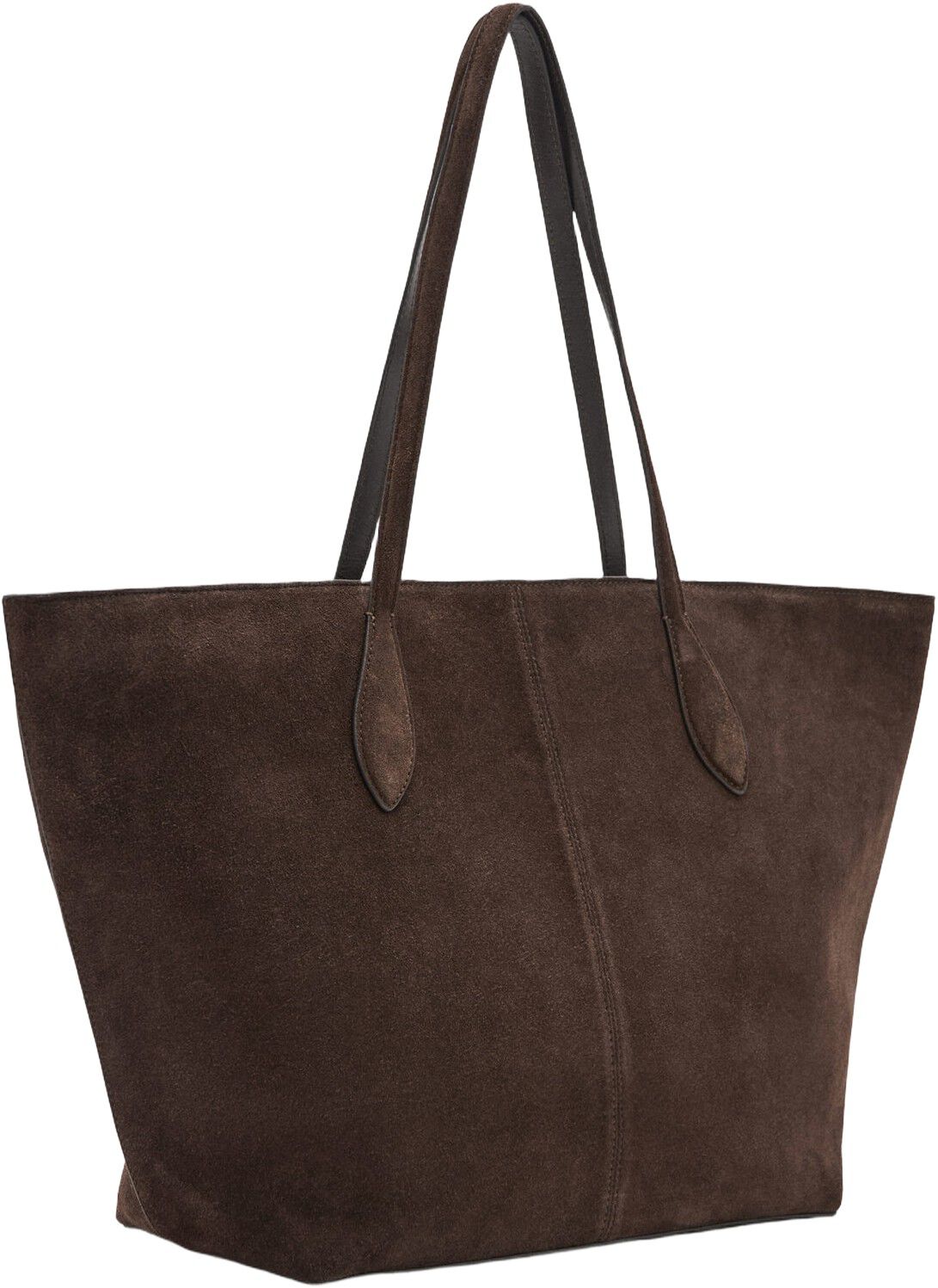 Suede shopper bag