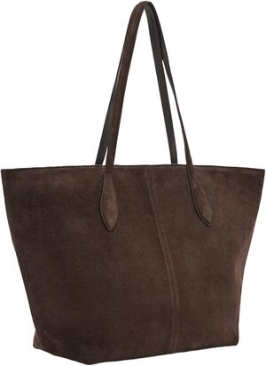 Suede shopper bag