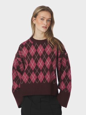 Kick Check Knit Blouse