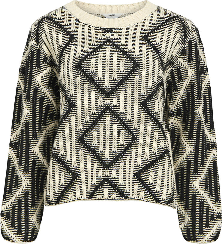 OBJFERKA RE L/S KNIT PULLOVER 137