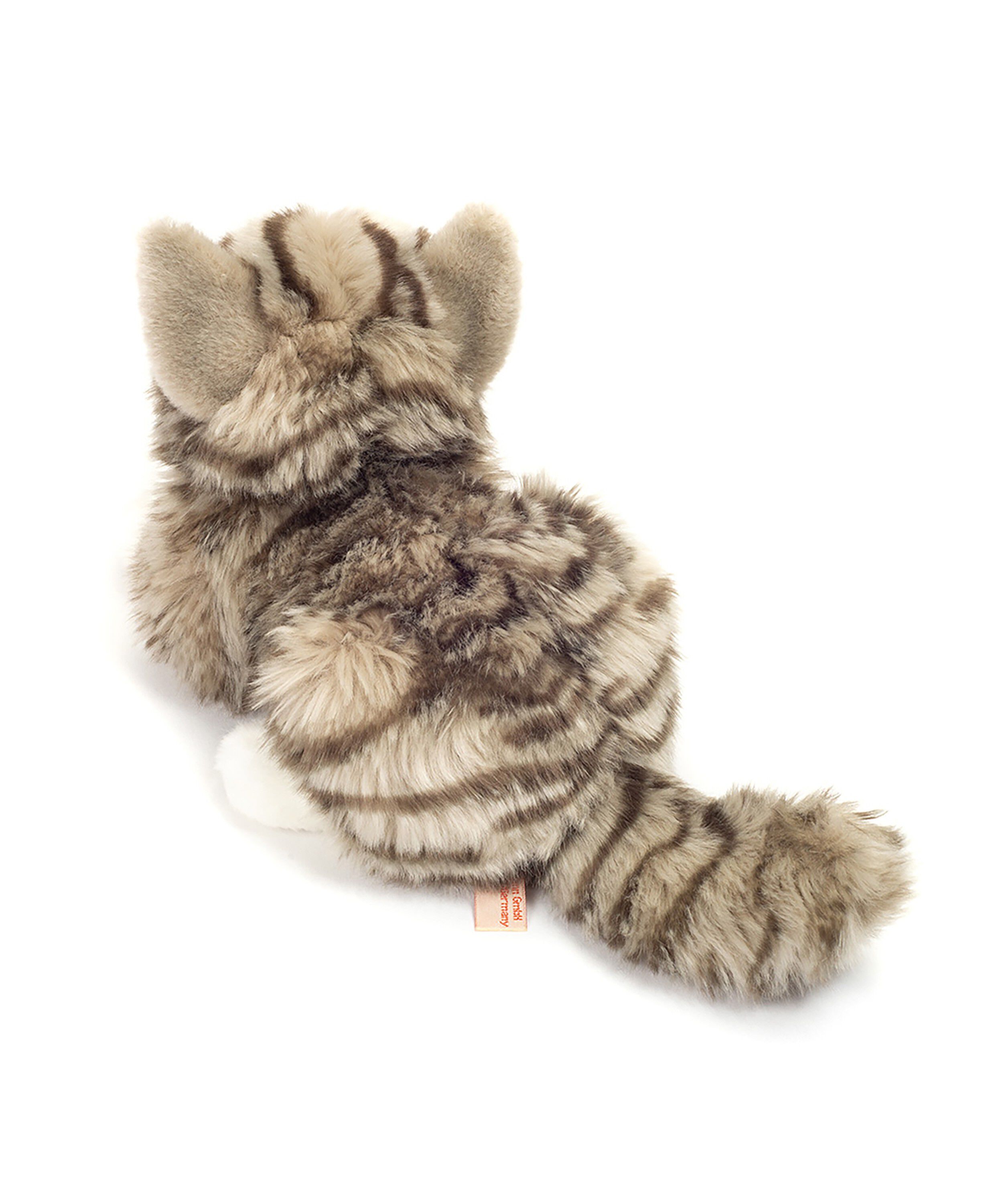 Teddy Hermann - Liggende kat gr&aring; 20 cm