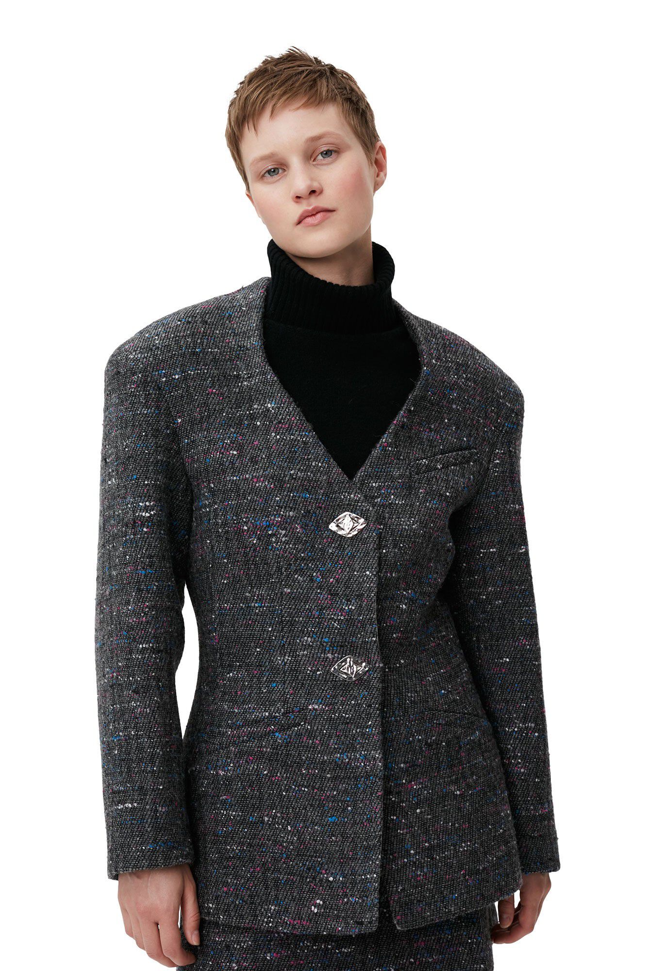 Figursydd blazer i ull