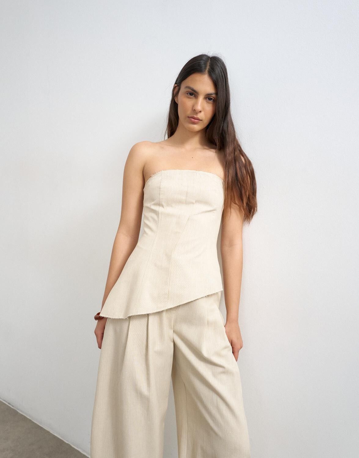 Tssina Assymetric Bandeau Top Wvn