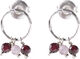 Genuine Garnet Rose Quartz Earrings SP
