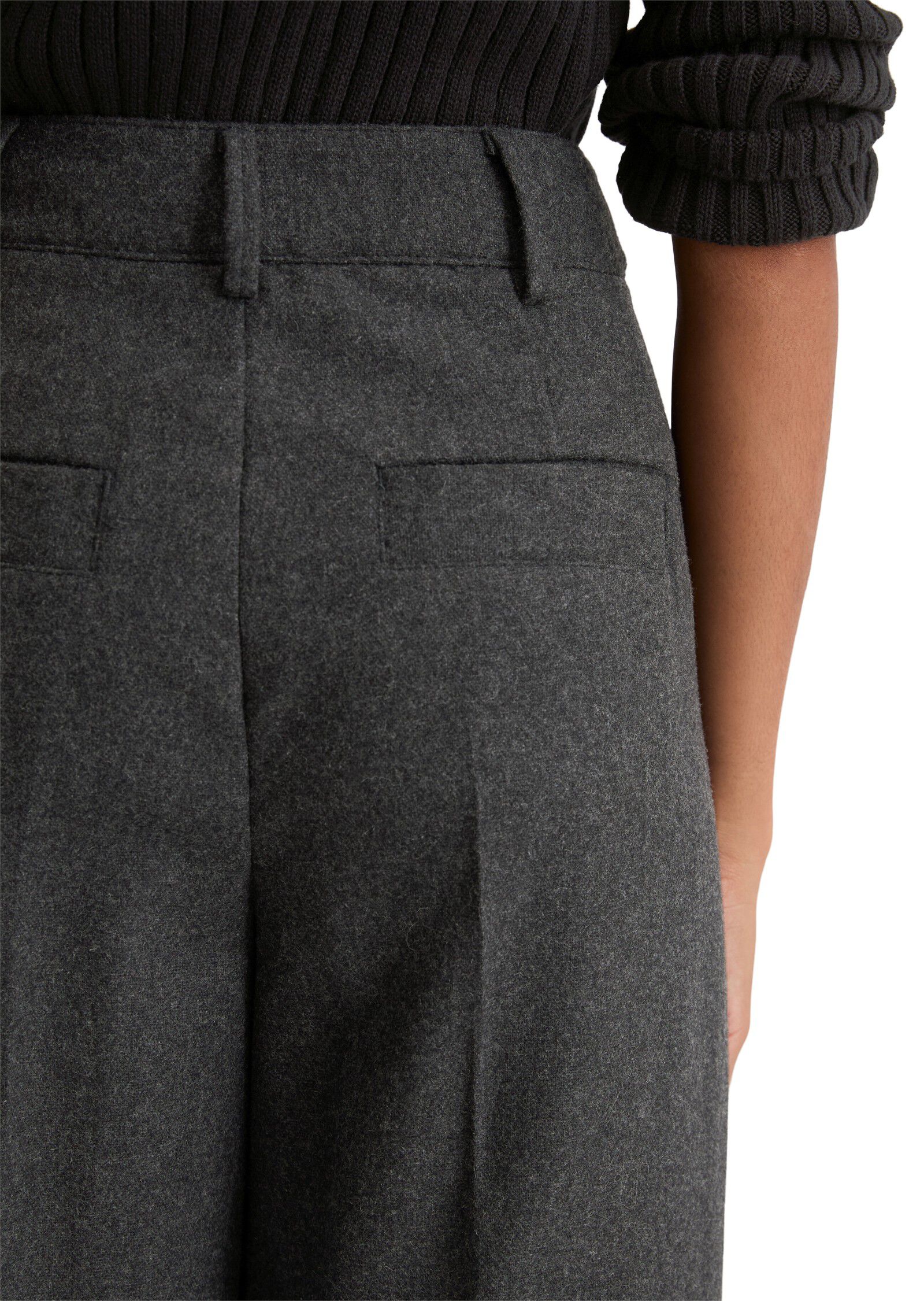 Pants, wide leg, tailored, zip fly