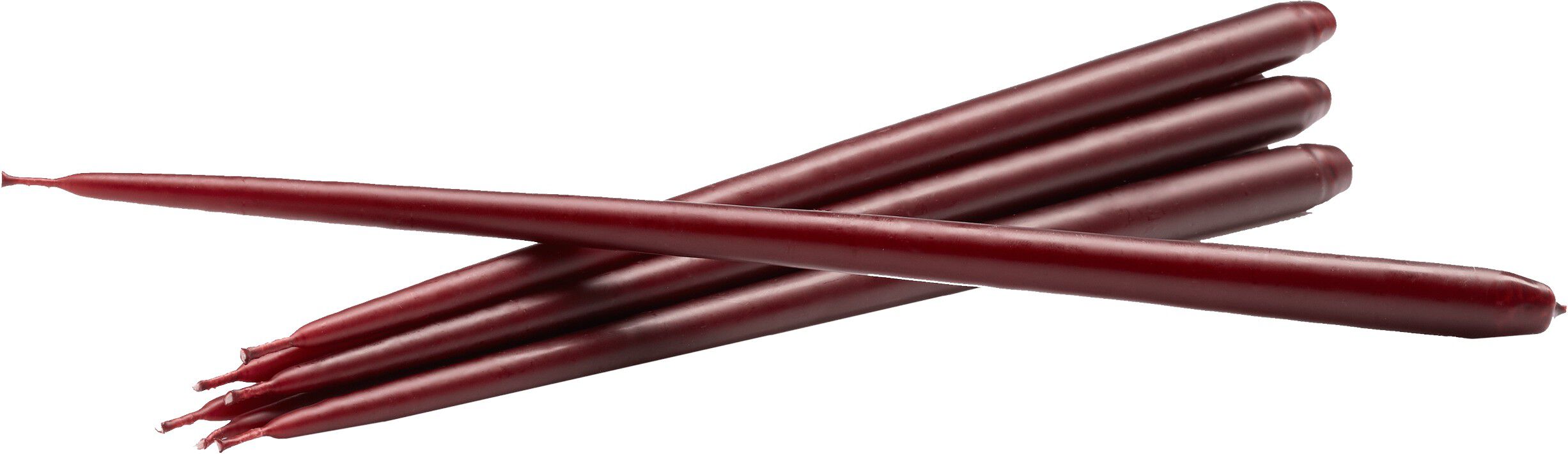 STOFF candles by Ester&Erik - 6 stk i gave&aelig;ske, bordeaux r&oslash;d