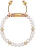 Women's Beaded Bracelet with Pearl and Gold