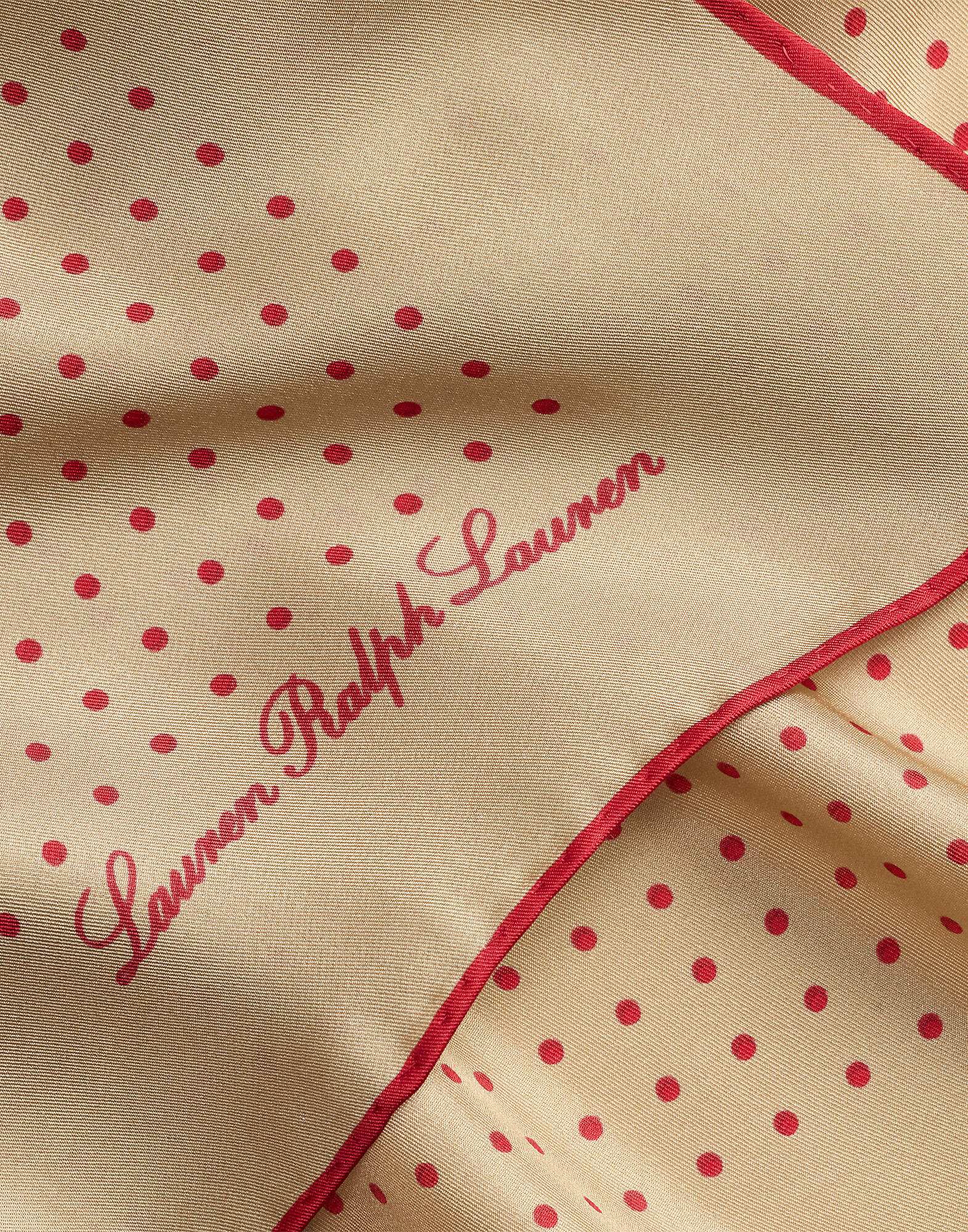 Polka-Dot Silk Twill Square Scarf