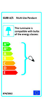 Multi-Lite Pendant (Base: Brass, Shade: Sea Grey Semi Matt)