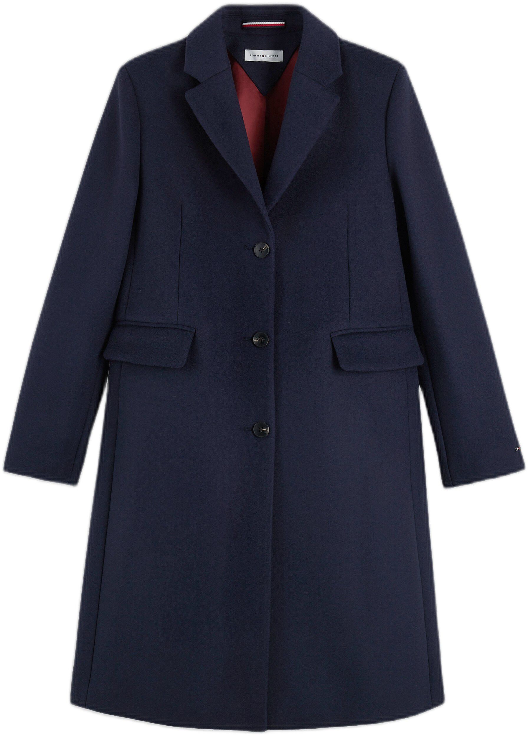 Manteco Wool Blend Slim Single Breasted Coat