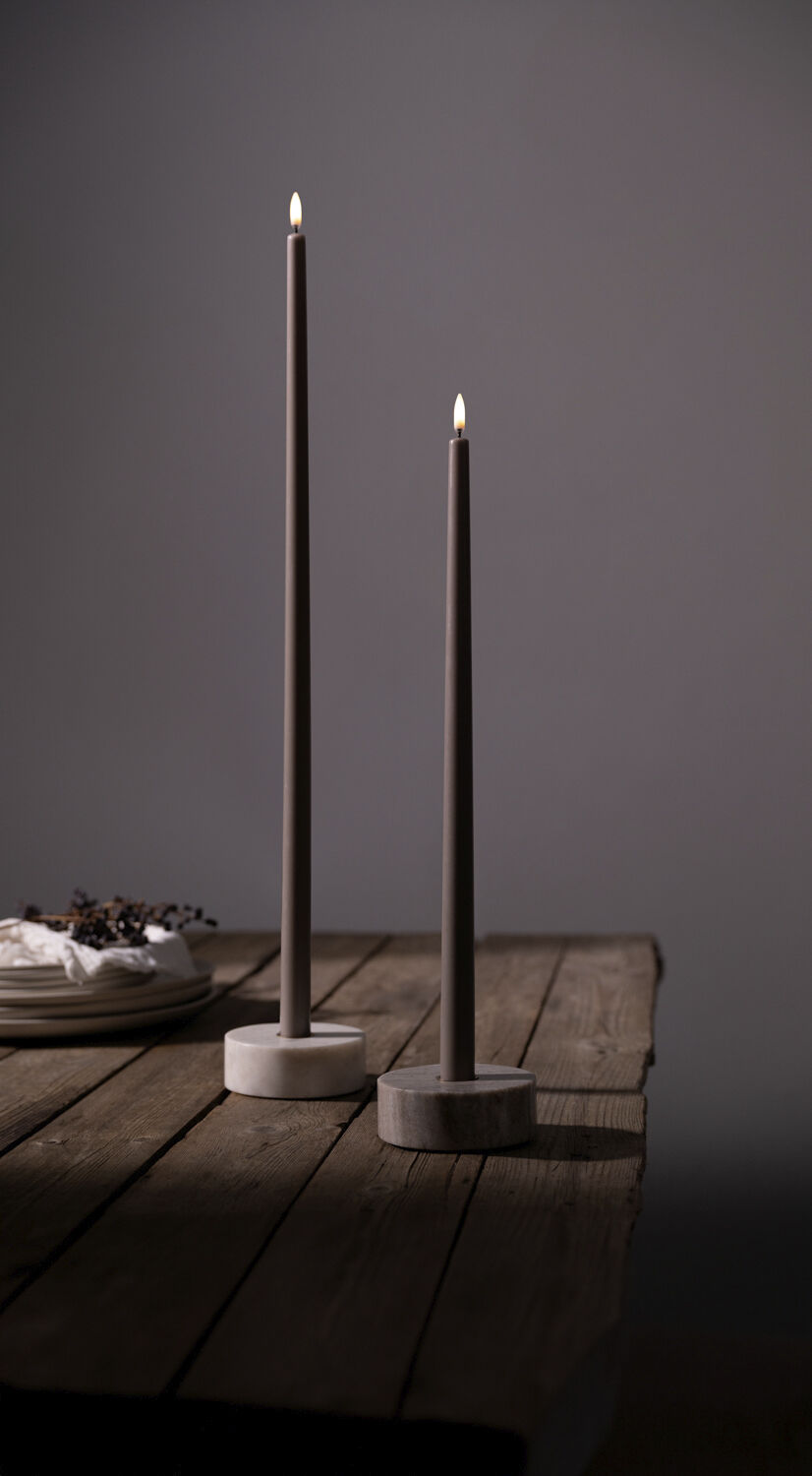 Marble base Candleholder, Desert beige, 3,5x10 cm