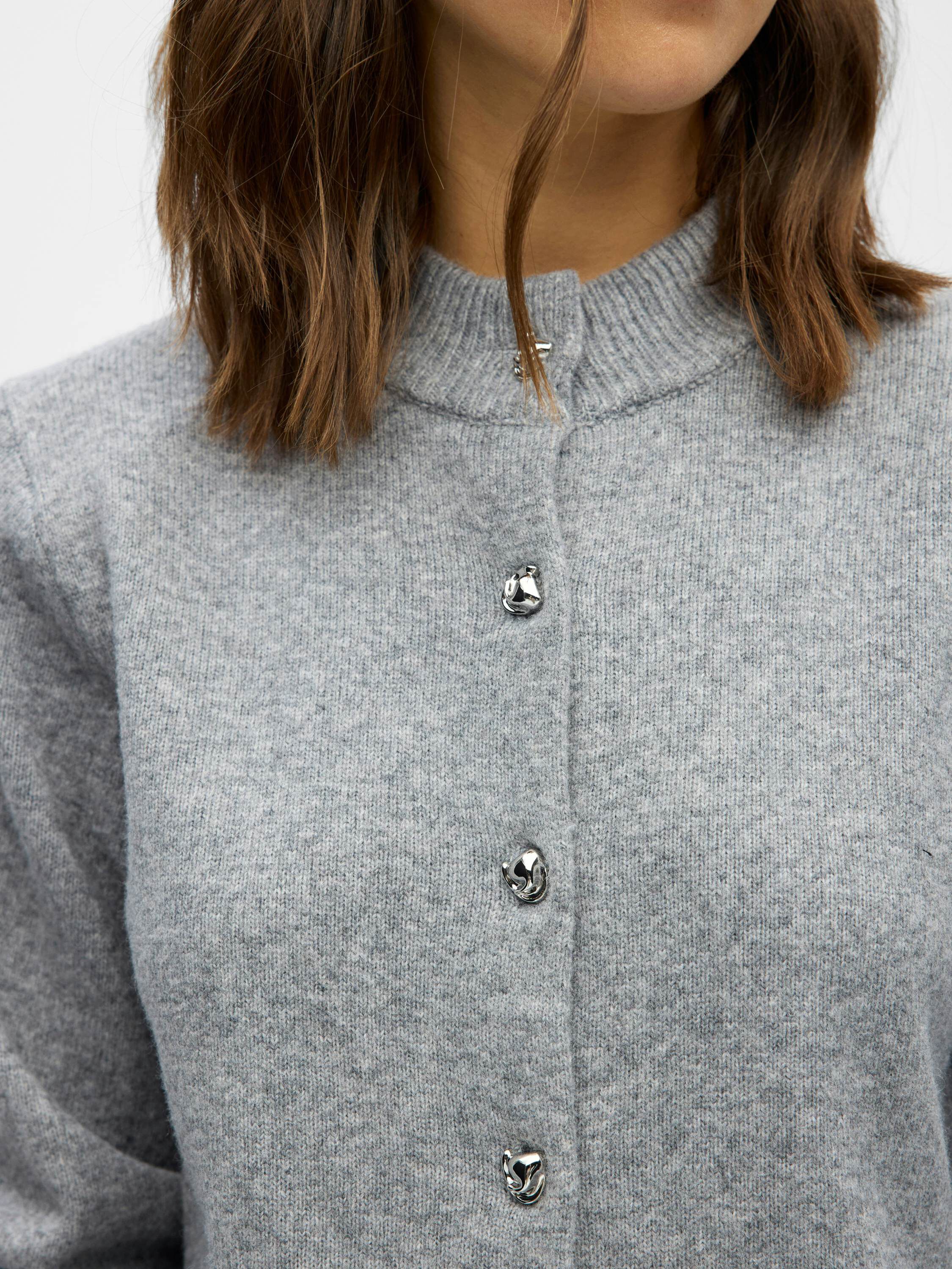 OBJZARI L/S RE KNIT CARDIGAN 142