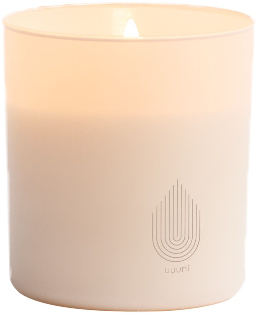 LED rechargeable glass candle, Vanilla, 9,2x10,2 cm