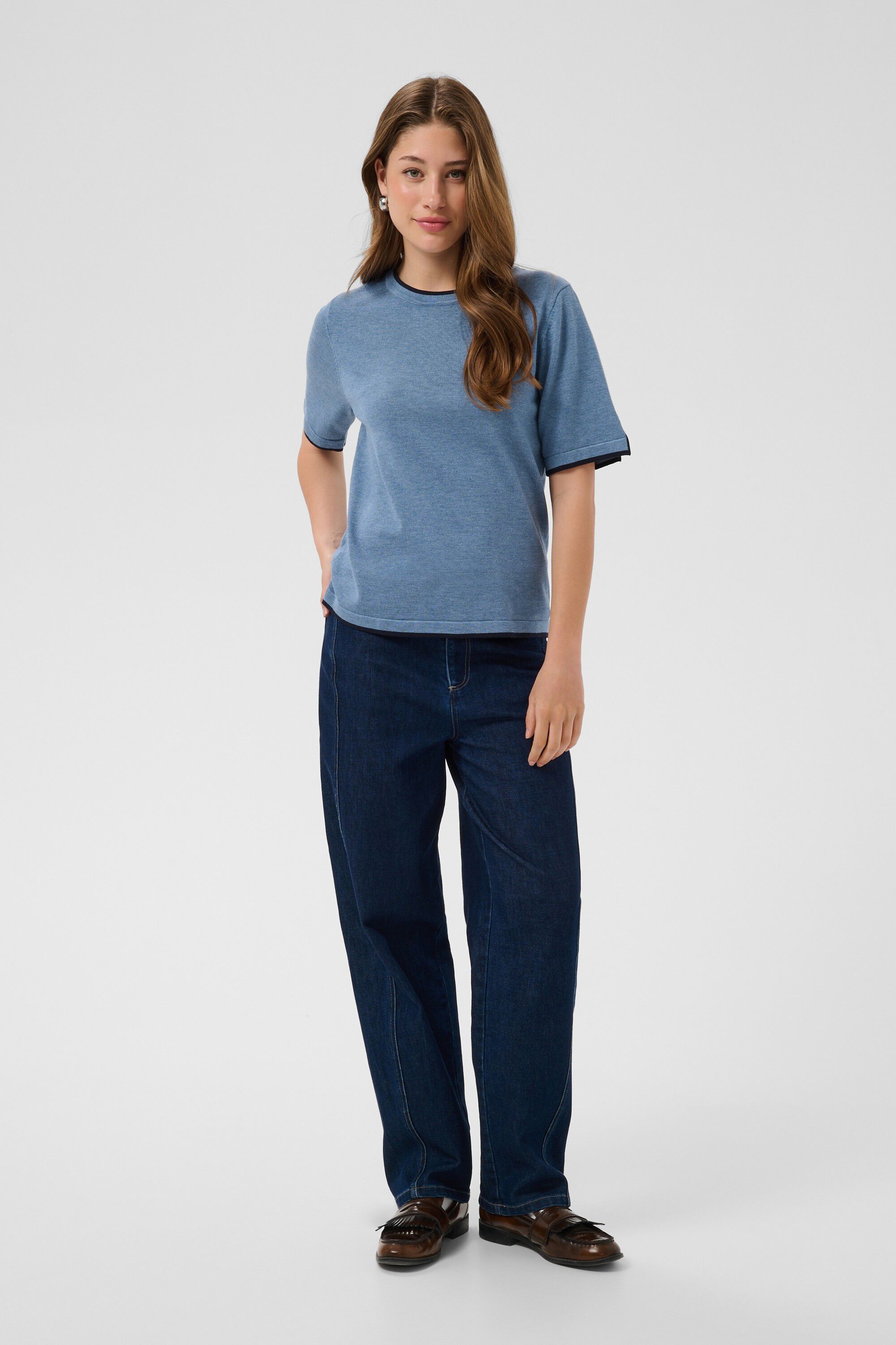 MilaSZ Contrast Stripe SS Pullover
