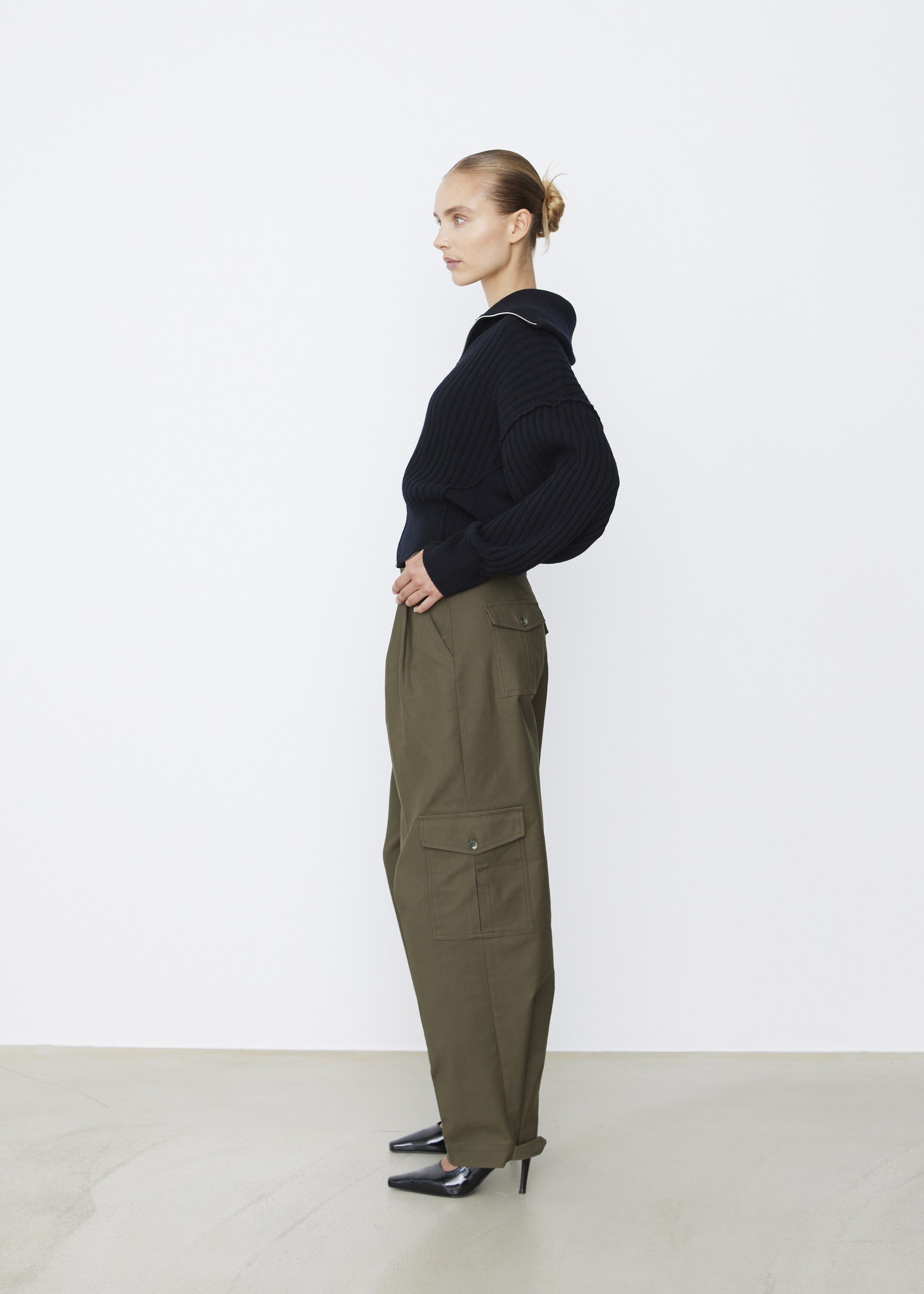 Zip Merino Wool Cardigan