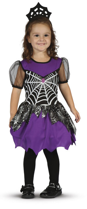SPIDER PRINSESSE 104cm3-4 ÅR mKJOLE & HÅRBØJLE
