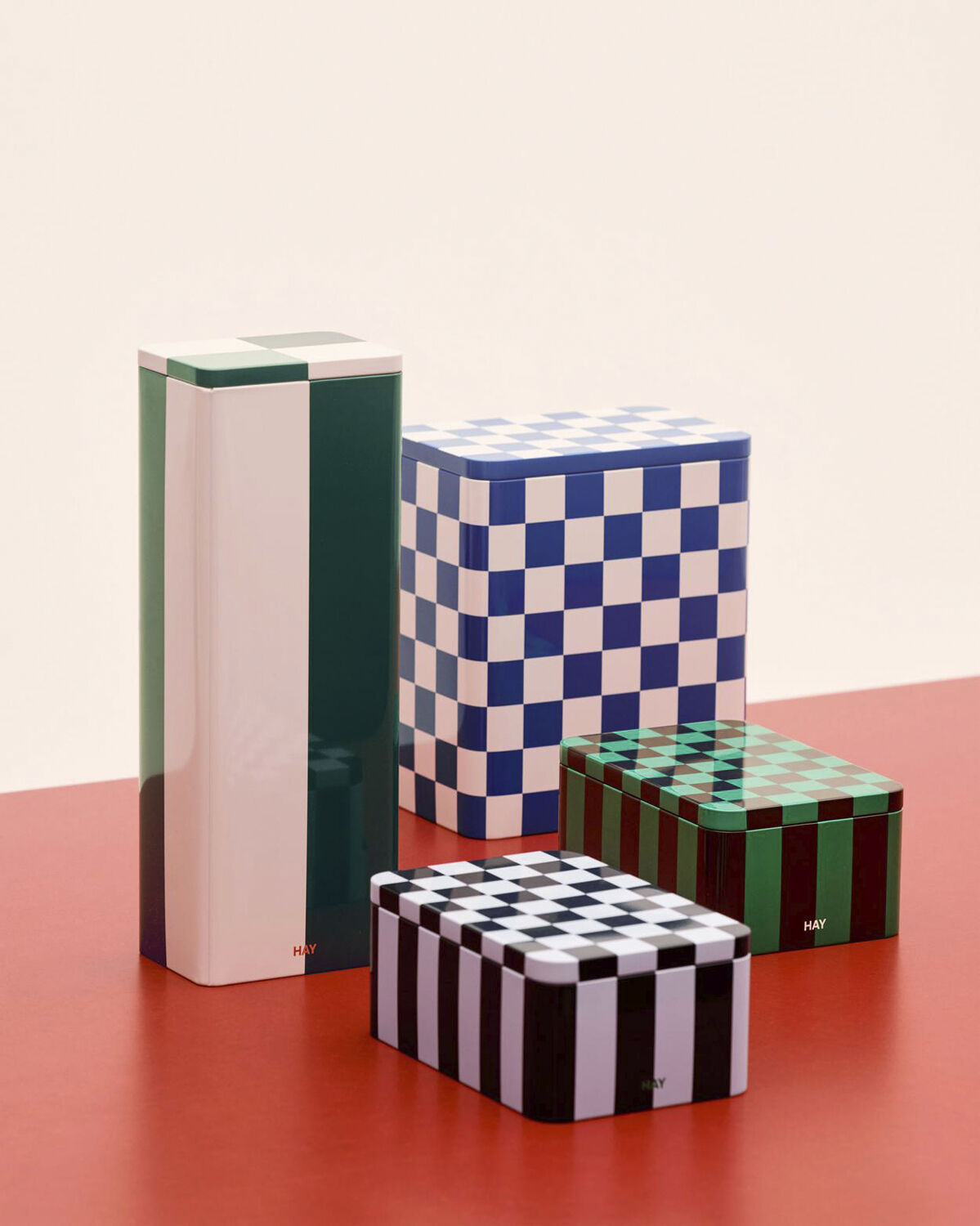 Tin Container-Slim-Green and off-wh