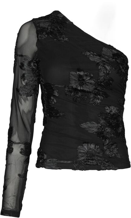 Friana Big Flower Mesh Blouse