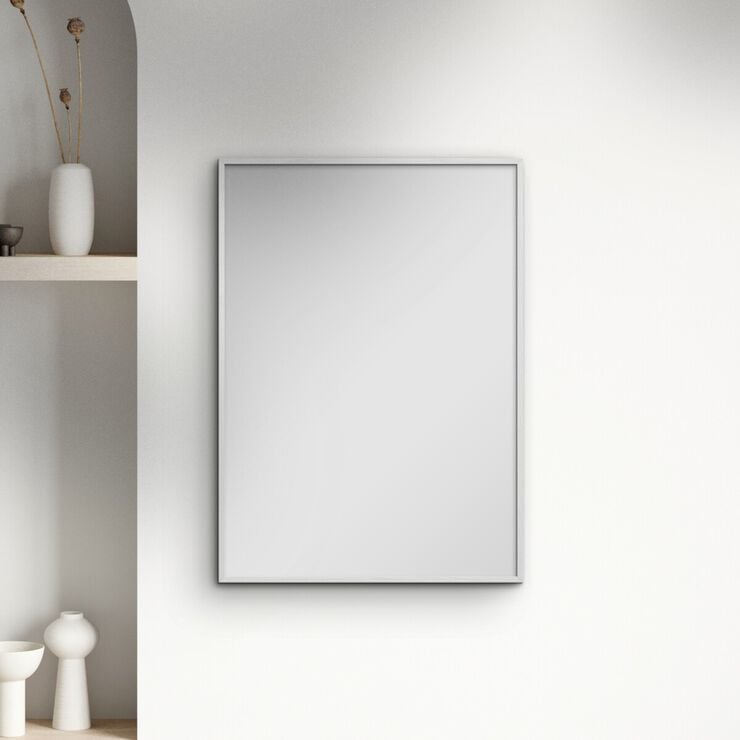White Wood Mirror