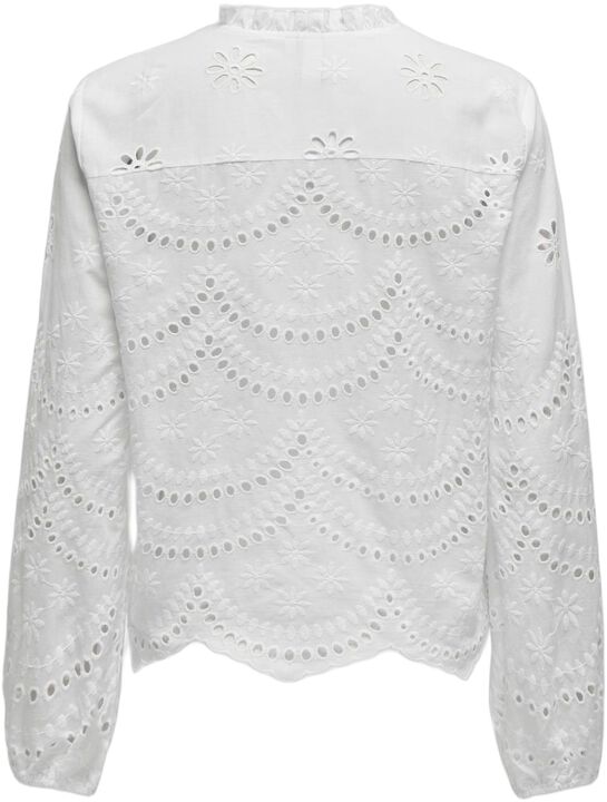 ONLBINE LALISA LS V-NECK EMB TOP WV