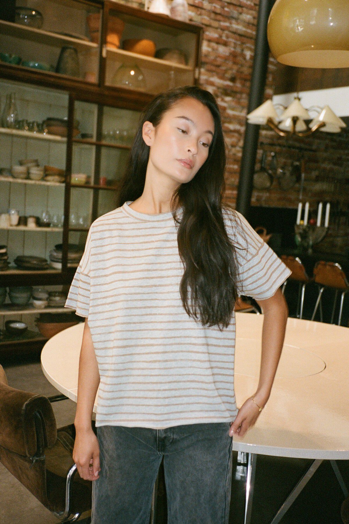 Light stretch cropped t-shirt - Mar