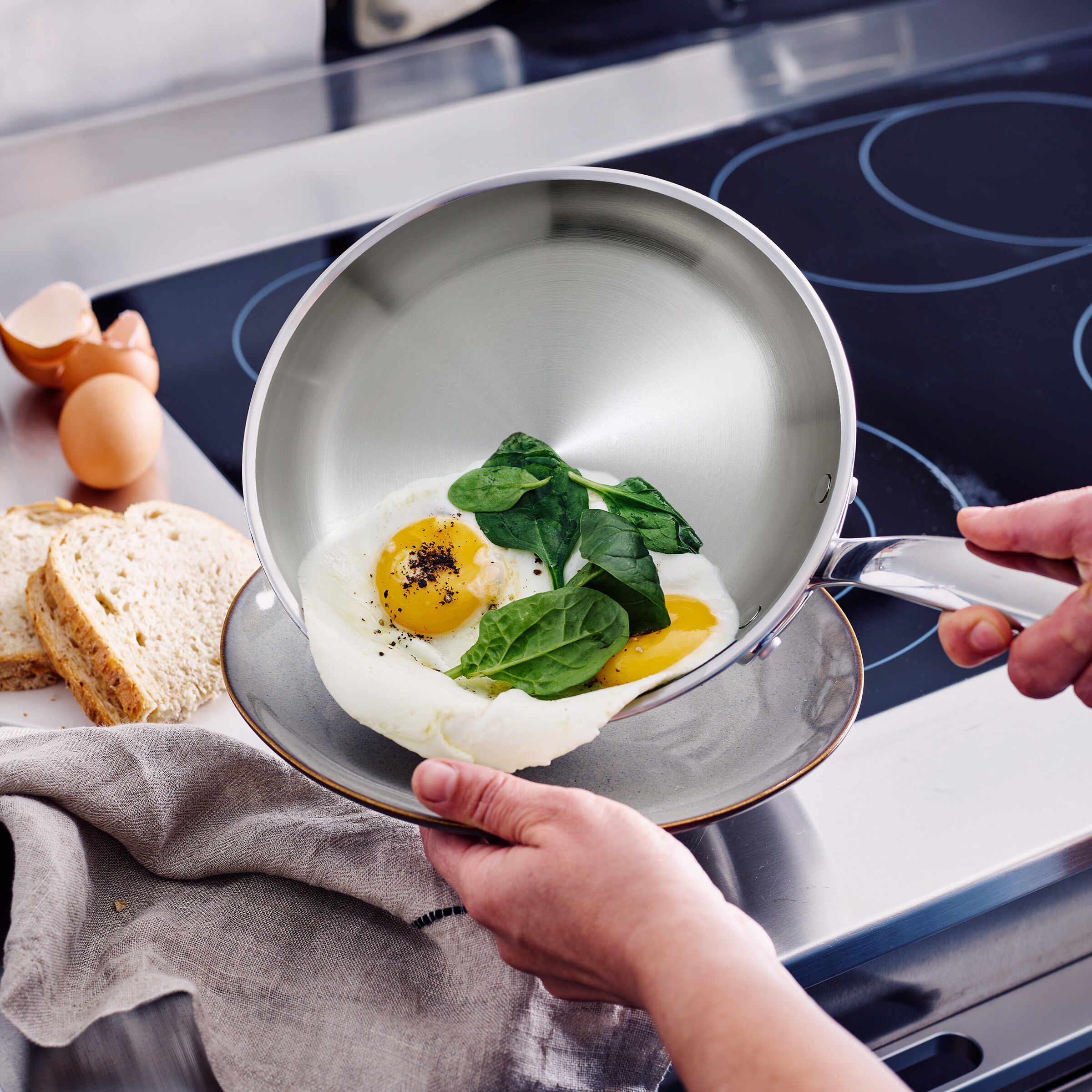 GreenPan Premiere 5PLY SS frypan 30cm