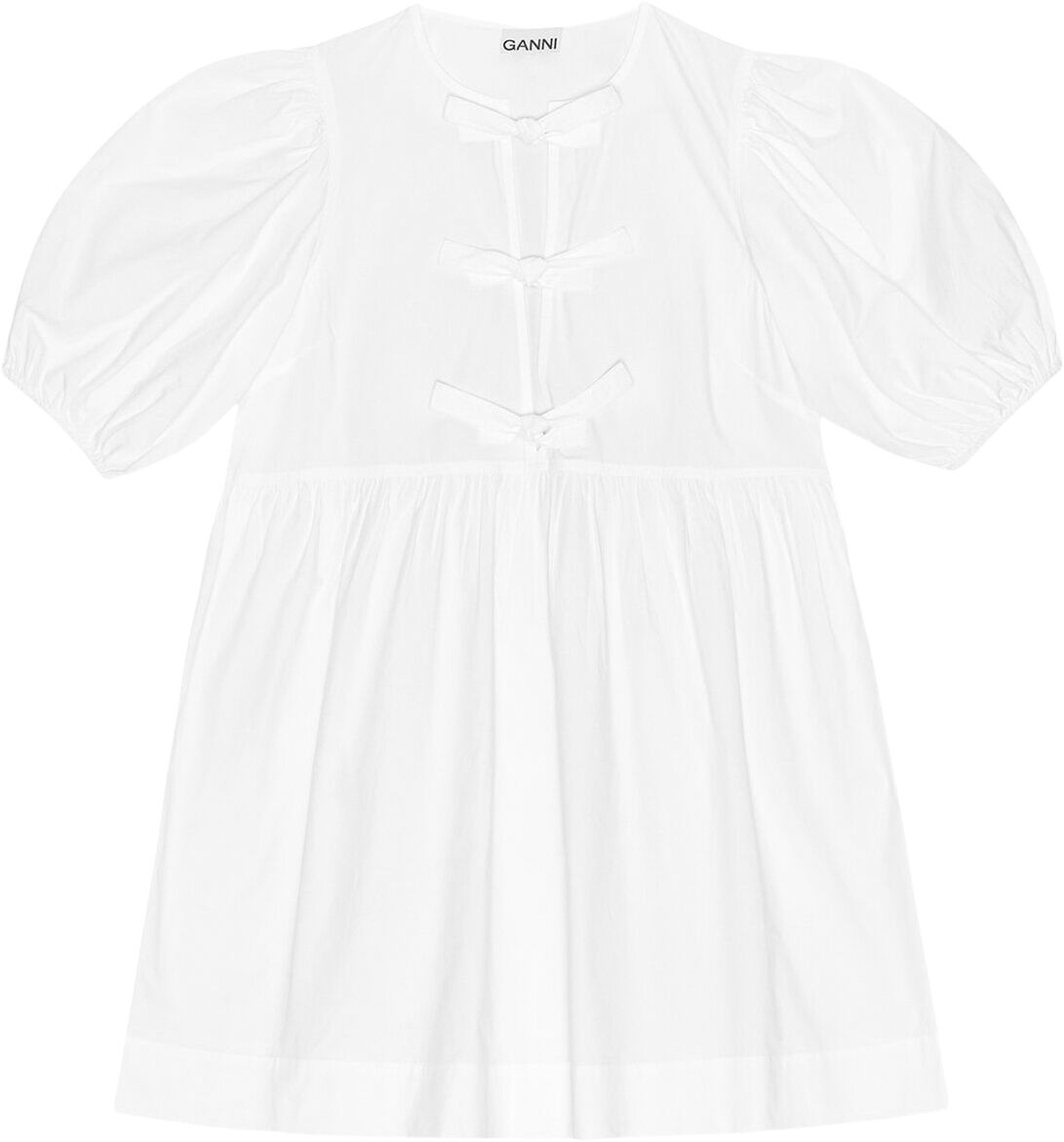 Printed Cotton Tie String Mini Dres