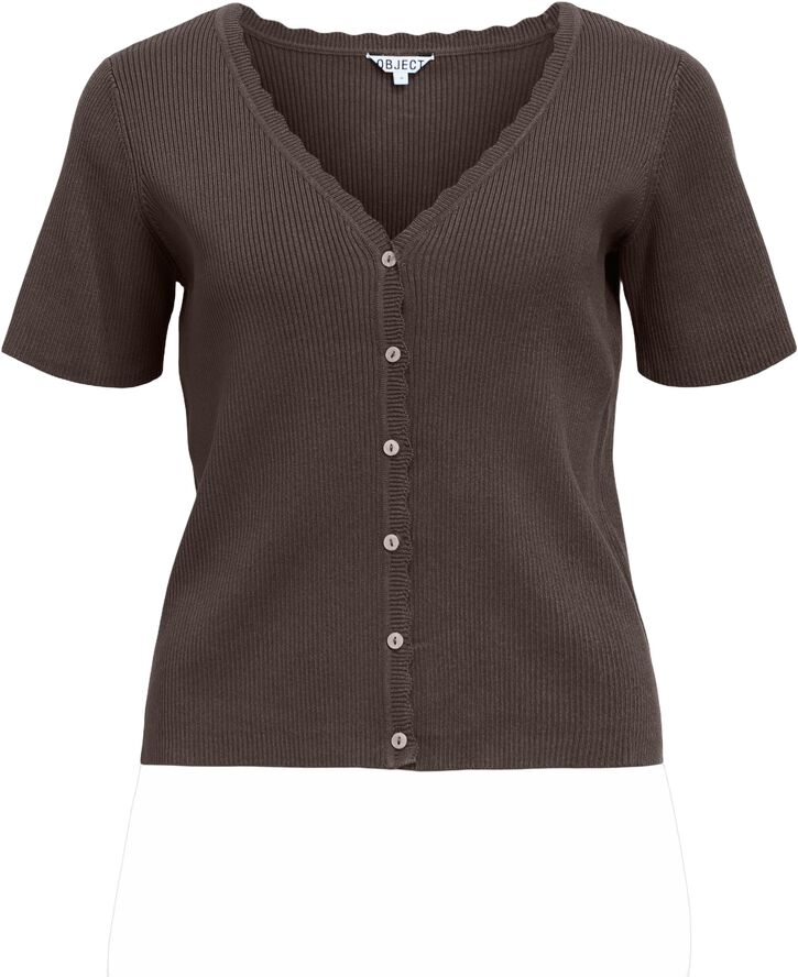 OBJKELLY S/S RE V-NECK CARDIGAN NOO