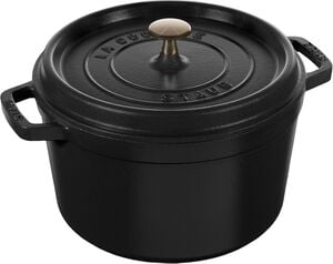 La Cocotte Gryta Djup 24 cm / 4,75 l, Rund, Svart, Gjutj&auml;rn