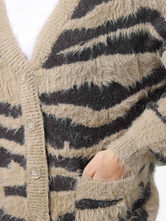 NMFLYNN L/S V-NECK KNIT CARDIGAN NO