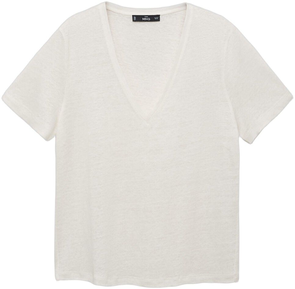 V-neck linen t-shirt