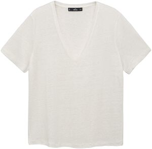 V-neck linen t-shirt