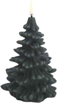 LED candle christmas tree, Pine green, Smooth, 10x15 cm (2/12)