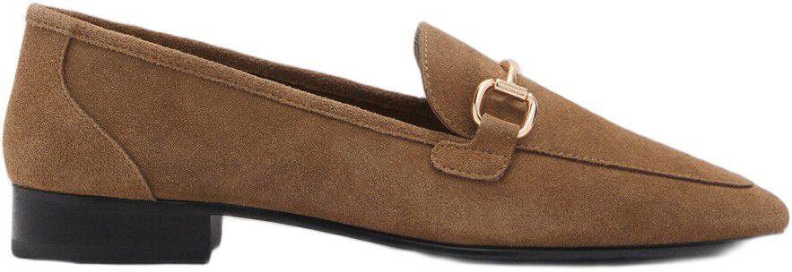 Buckle suede moccasin