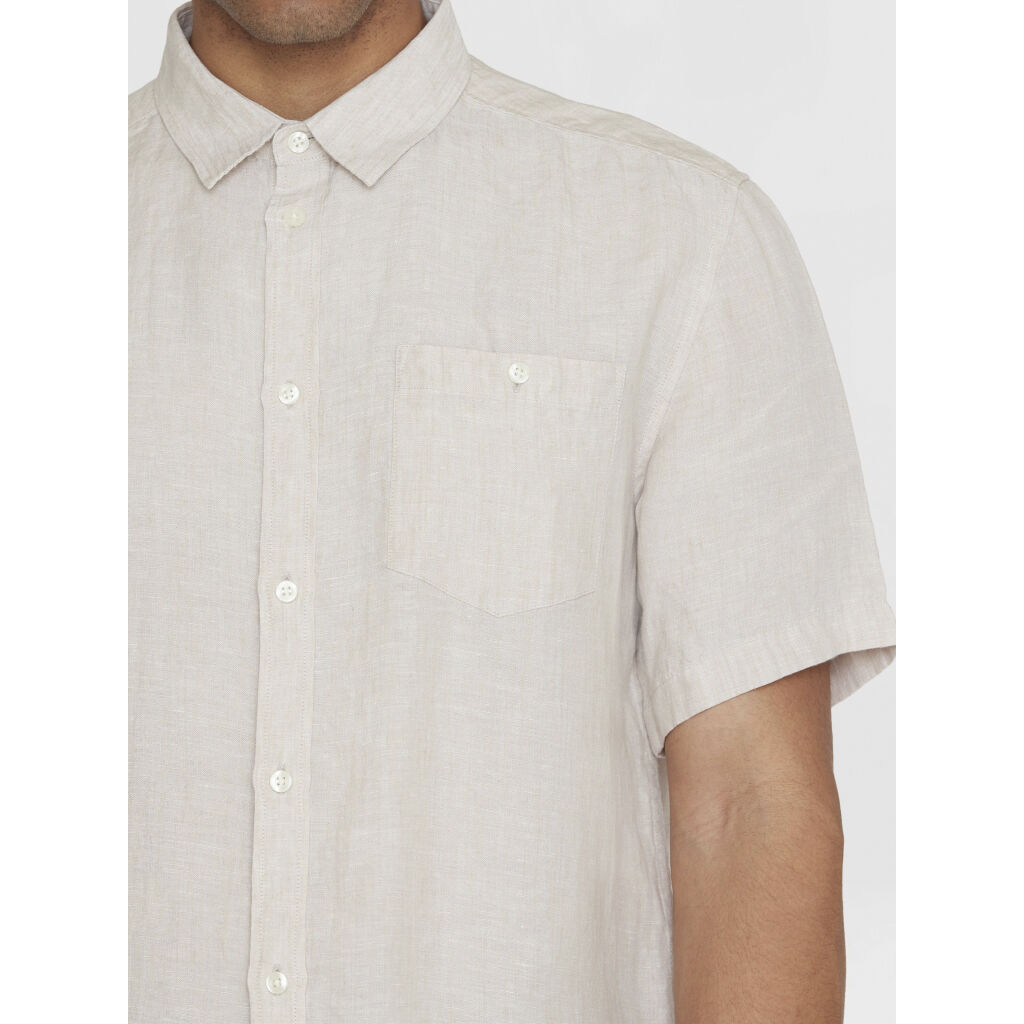 Regular linen short sleeve shirt - GOTS/Vegan