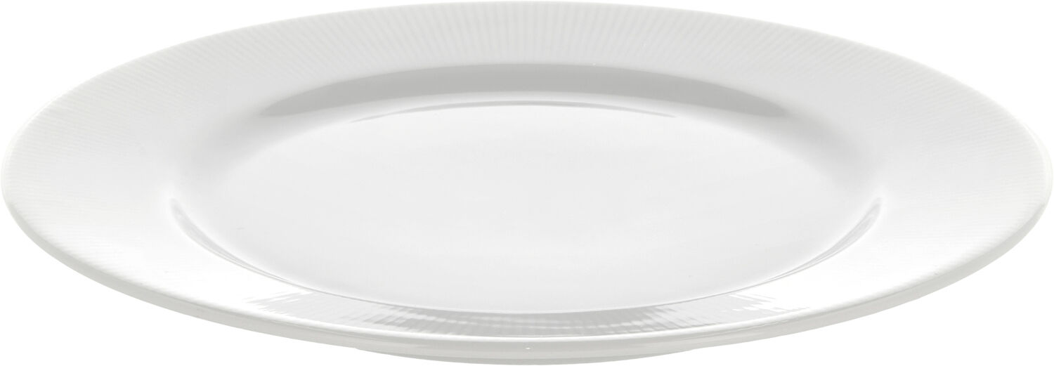 Tallrik platt med kant Eventail 22 cm Vit