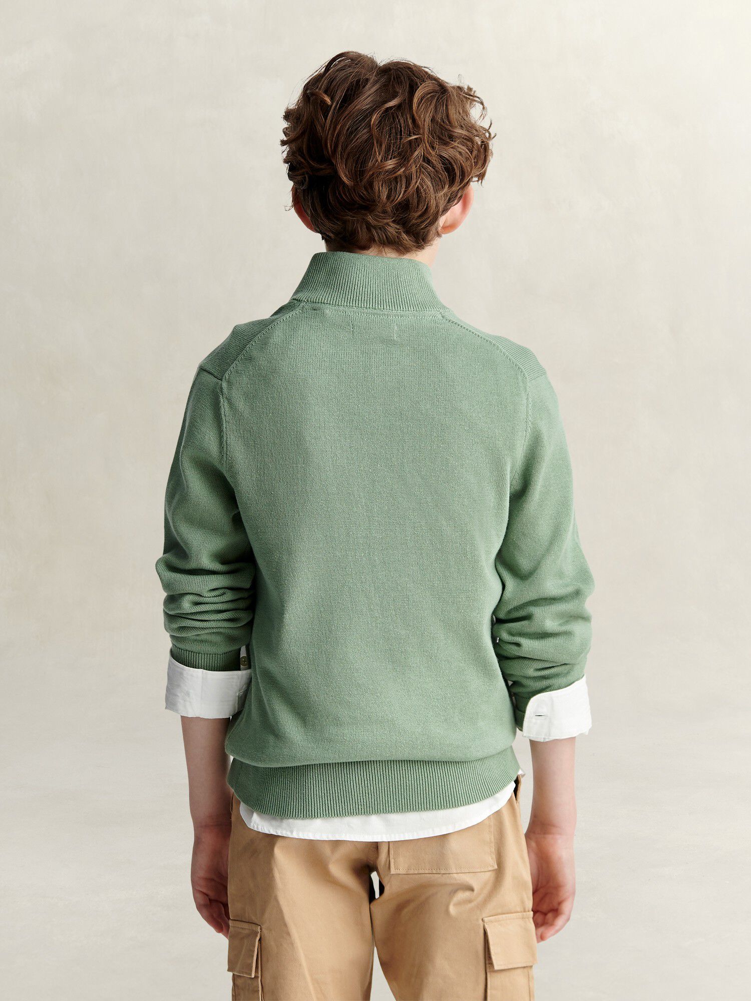 Shield Cotton Half Zip Sweater