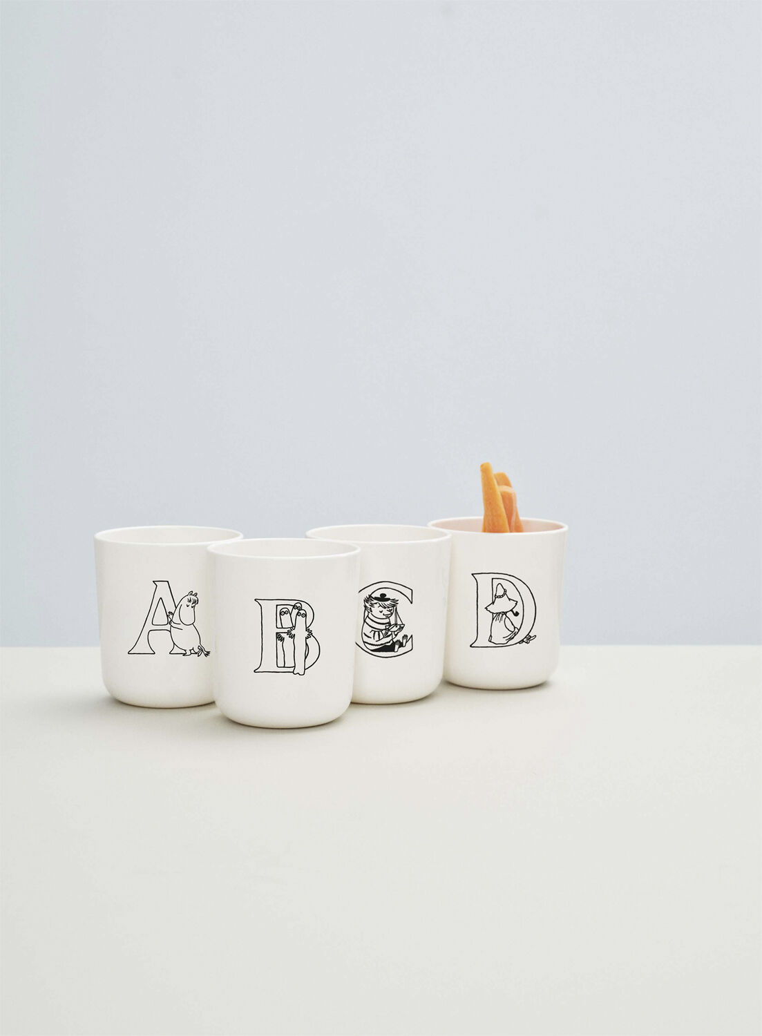 Moomin ABC mugg - D 0.2 l. Moomin white