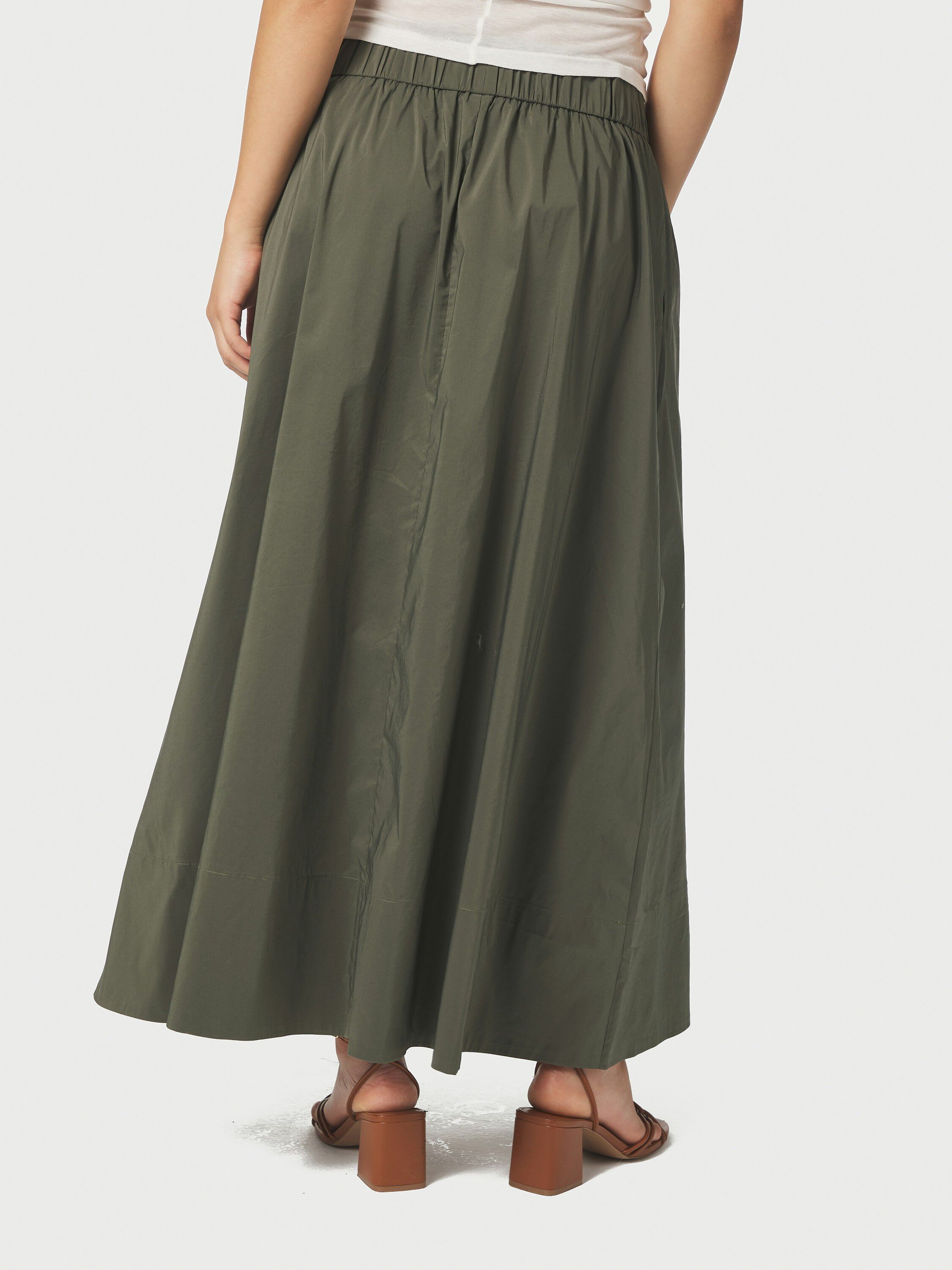 Yara Long Poplin Skirt