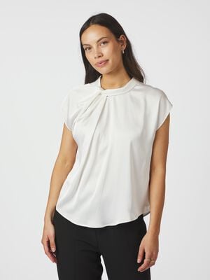 Fleur Drapy Satin Blouse