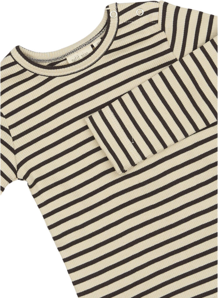 T-shirt L/S Modal Striped
