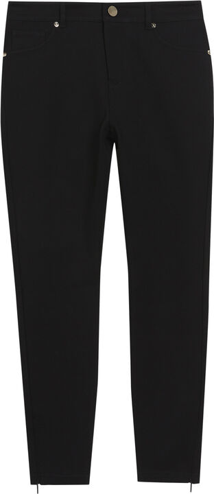 STRENTI skinny zip cuff ponti jegg