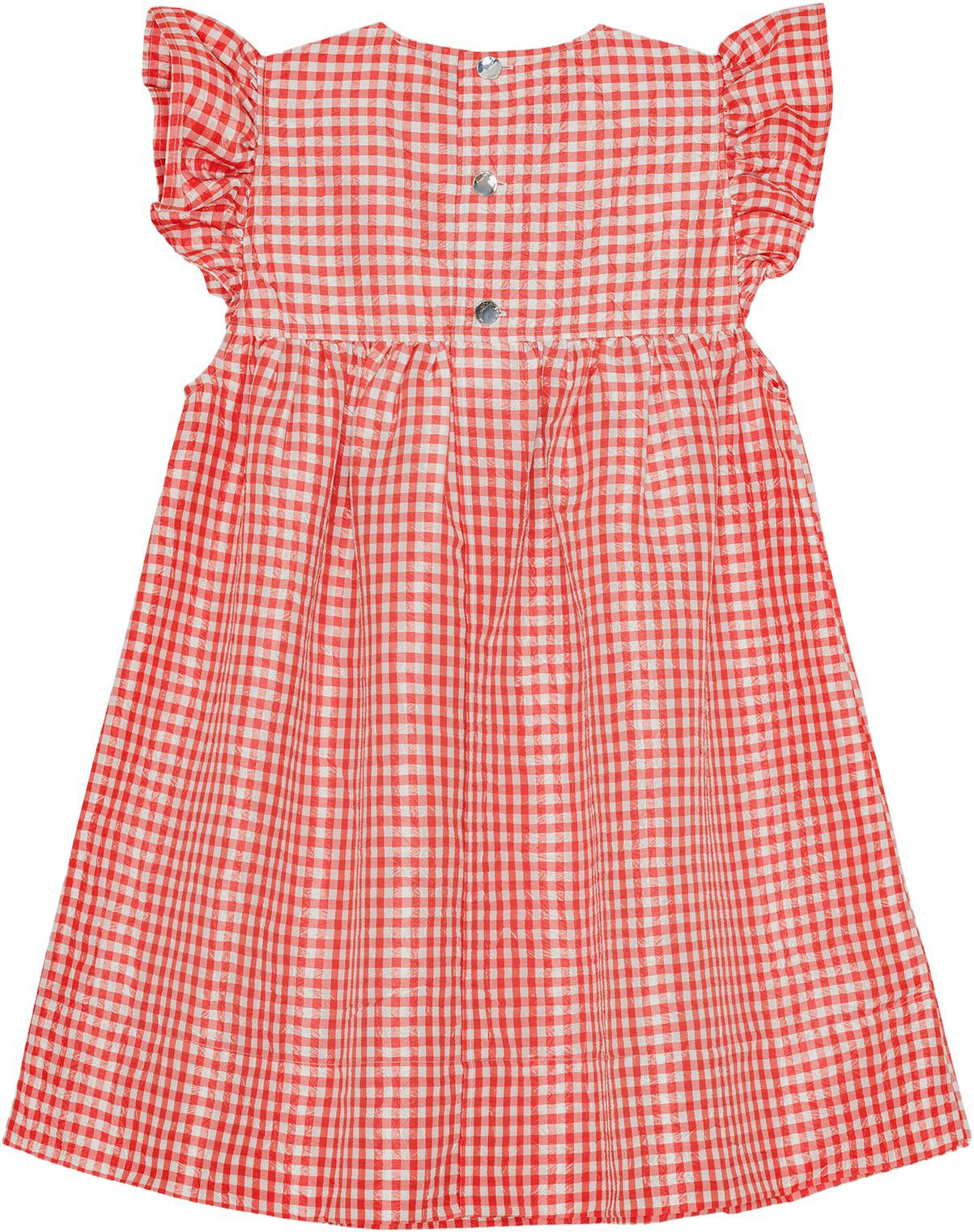 Crinkled Taffeta Check Frill Mini D