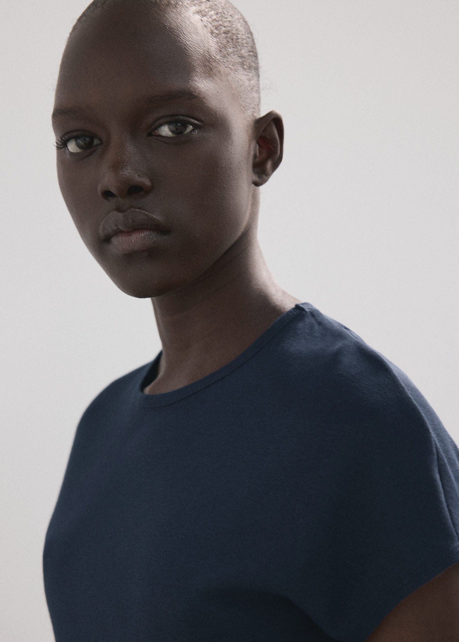 Short-sleeved cotton-blend t-shirt