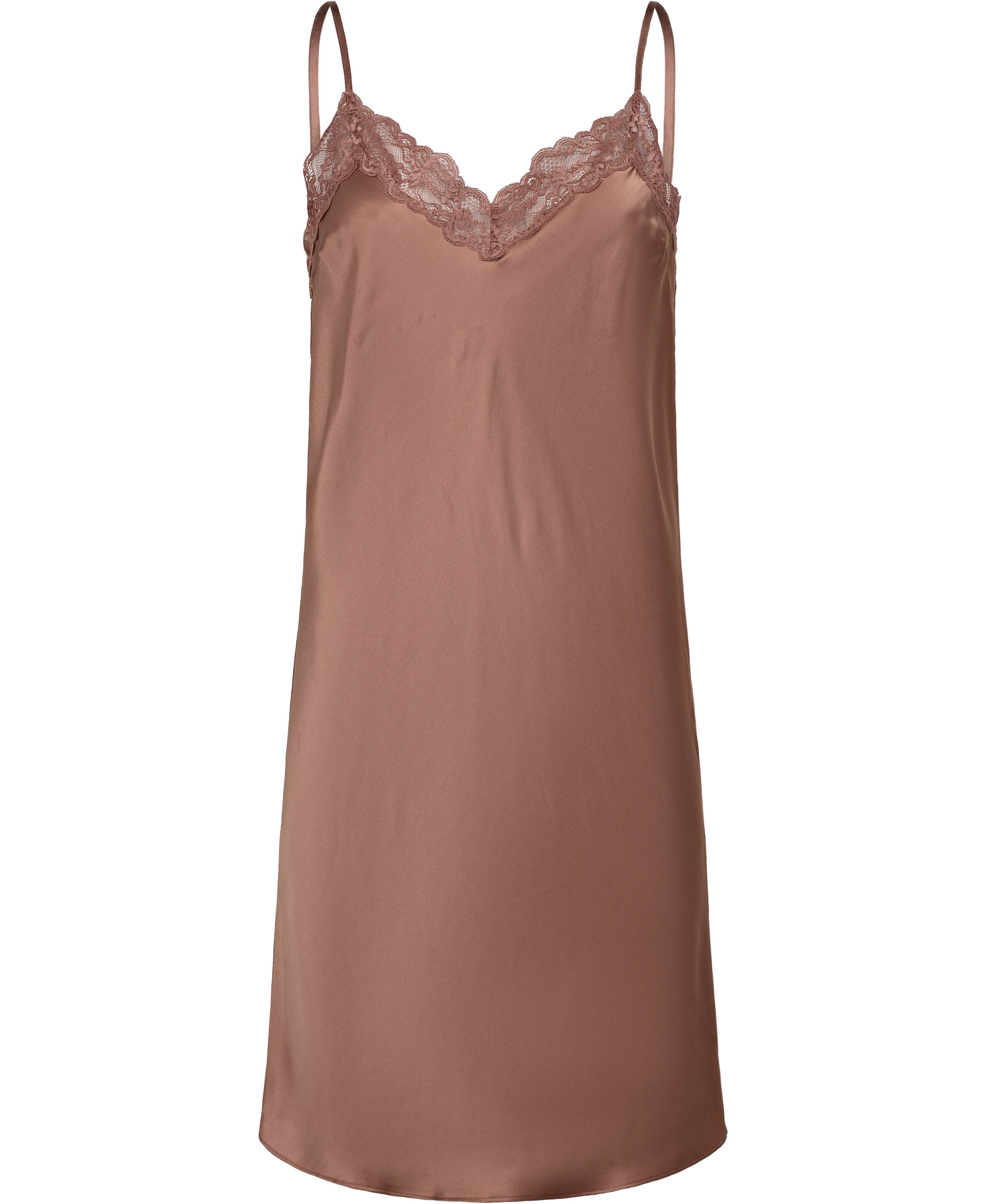 Moon 5 G - Slip Dress w. Lace, 100% Silk