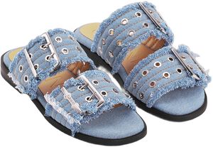 Feminine Buckle Two Strap Sandal Ch